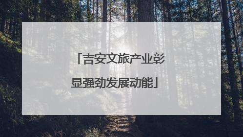 吉安文旅产业彰显强劲发展动能