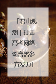 君山观潮｜打击高考网络谣言需多方发力