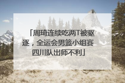周琦连续吃两T被驱逐，全运会男篮小组赛四川队出师不利