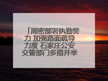 周密部署执勤警力 加强路面疏导力度 石家庄公安交管部门多措并举确保考点周边交通环境良好