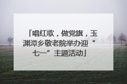 唱红歌，做党旗，玉渊潭乡敬老院举办迎“七一”主题活动
