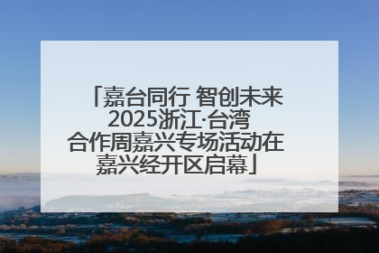 嘉台同行 智创未来 2025浙江·台湾合作周嘉兴专场活动在嘉兴经开区启幕