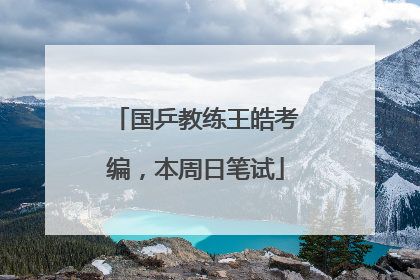 国乒教练王皓考编，本周日笔试