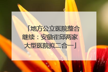 地方公立医院整合继续：安徽霍邱两家大型医院拟二合一