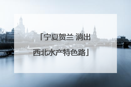 宁夏贺兰 淌出西北水产特色路