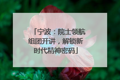 宁波：院士领航组团开讲，解锁新时代精神密码