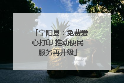 宁阳县：免费爱心打印 推动便民服务再升级