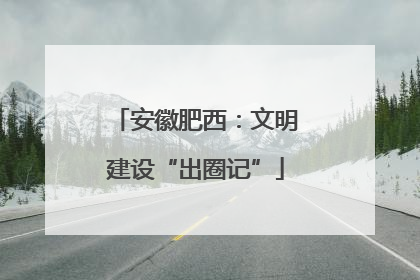 安徽肥西：文明建设“出圈记”
