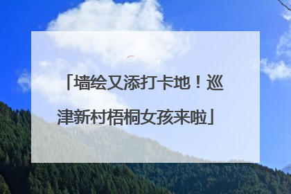 墙绘又添打卡地！巡津新村梧桐女孩来啦