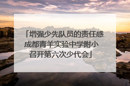 增强少先队员的责任感 成都青羊实验中学附小召开第六次少代会