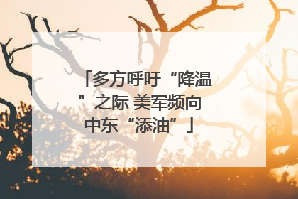 多方呼吁“降温”之际 美军频向中东“添油”