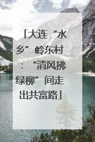 大连“水乡”岭东村：“清风拂绿柳”间走出共富路