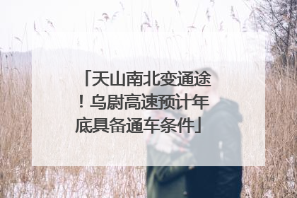 天山南北变通途！乌尉高速预计年底具备通车条件