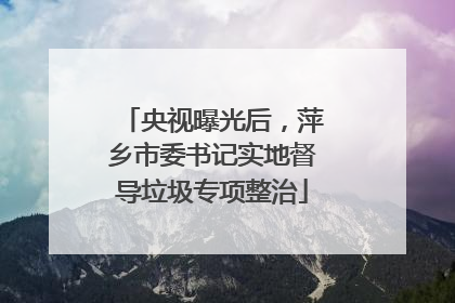 央视曝光后，萍乡市委书记实地督导垃圾专项整治