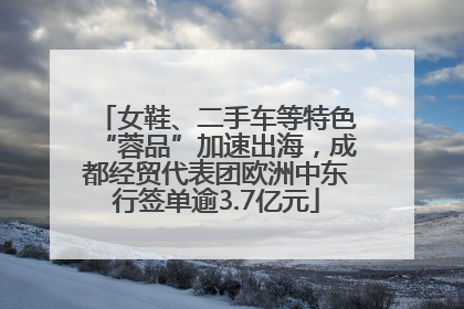 女鞋、二手车等特色“蓉品”加速出海，成都经贸代表团欧洲中东行签单逾3.7亿元