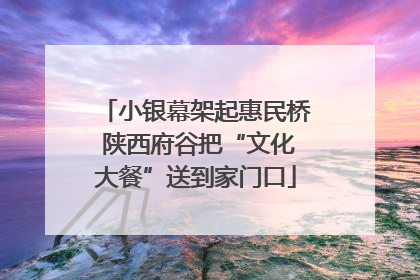 小银幕架起惠民桥 陕西府谷把“文化大餐”送到家门口