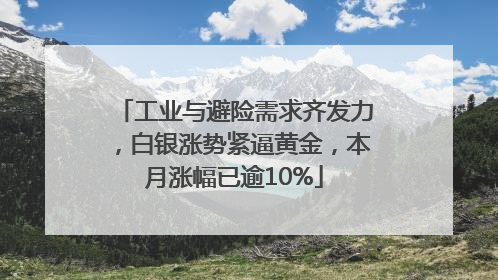 工业与避险需求齐发力，白银涨势紧逼黄金，本月涨幅已逾10%
