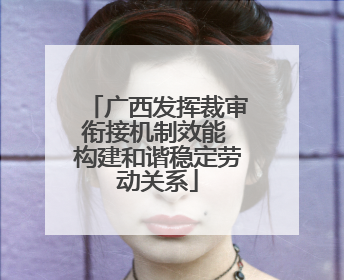 广西发挥裁审衔接机制效能 构建和谐稳定劳动关系