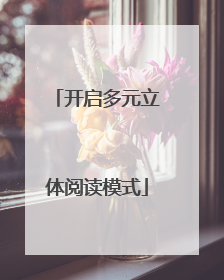 开启多元立体阅读模式