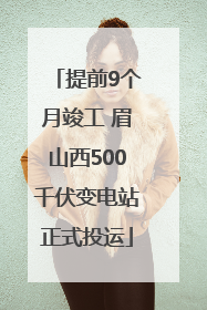 提前9个月竣工 眉山西500千伏变电站正式投运