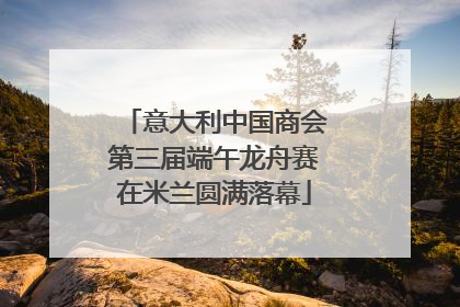 意大利中国商会第三届端午龙舟赛在米兰圆满落幕