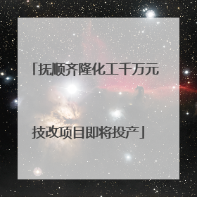 抚顺齐隆化工千万元技改项目即将投产