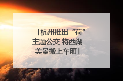 杭州推出“荷”主题公交 将西湖美景搬上车厢