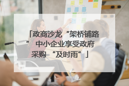 政商沙龙“架桥铺路” 中小企业享受政府采购 “及时雨”