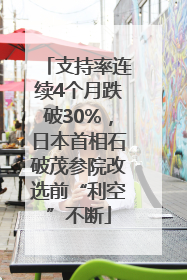 支持率连续4个月跌破30%，日本首相石破茂参院改选前“利空”不断