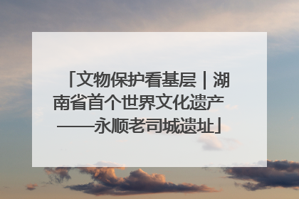 文物保护看基层｜湖南省首个世界文化遗产——永顺老司城遗址