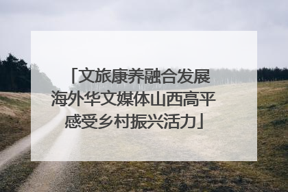文旅康养融合发展 海外华文媒体山西高平感受乡村振兴活力
