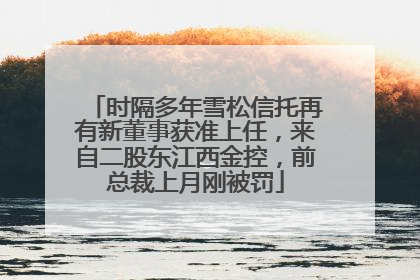 时隔多年雪松信托再有新董事获准上任，来自二股东江西金控，前总裁上月刚被罚