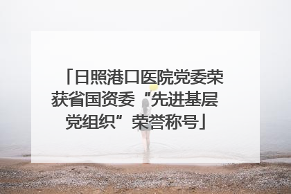 日照港口医院党委荣获省国资委“先进基层党组织”荣誉称号