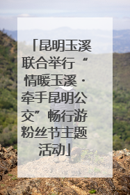 昆明玉溪联合举行“情暖玉溪・牵手昆明公交”畅行游粉丝节主题活动