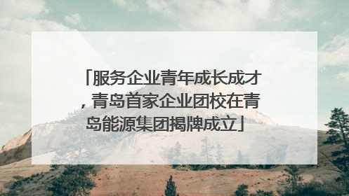 服务企业青年成长成才，青岛首家企业团校在青岛能源集团揭牌成立