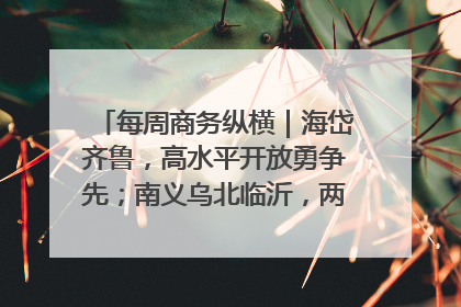 每周商务纵横｜海岱齐鲁，高水平开放勇争先；南义乌北临沂，两扇窗里观外贸