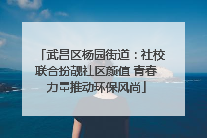 武昌区杨园街道：社校联合扮靓社区颜值 青春力量推动环保风尚