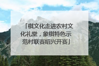 棋文化走进农村文化礼堂，象棋特色示范村联赛绍兴开赛