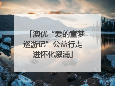 澳优“爱的童梦巡游记”公益行走进怀化溆浦