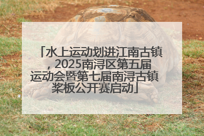 水上运动划进江南古镇，2025南浔区第五届运动会暨第七届南浔古镇桨板公开赛启动