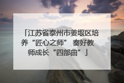 江苏省泰州市姜堰区培养“匠心之师” 奏好教师成长“四部曲”