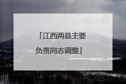 江西两县主要负责同志调整