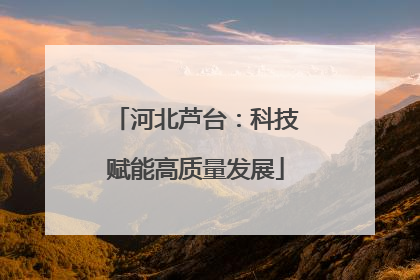 河北芦台：科技赋能高质量发展