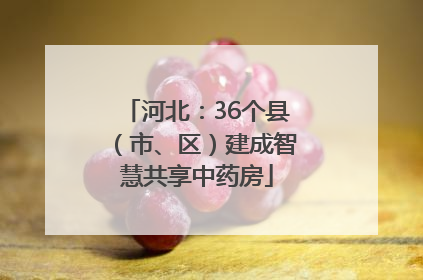 河北：36个县（市、区）建成智慧共享中药房