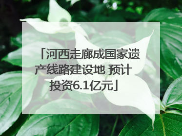 河西走廊成国家遗产线路建设地 预计投资6.1亿元