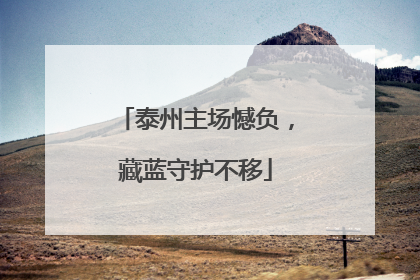 泰州主场憾负，藏蓝守护不移