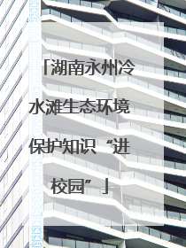 湖南永州冷水滩生态环境保护知识“进校园”