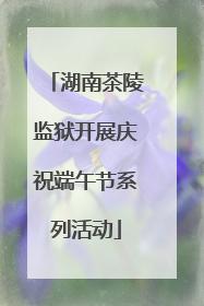 湖南茶陵监狱开展庆祝端午节系列活动