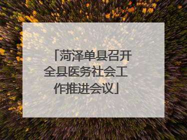 菏泽单县召开全县医务社会工作推进会议