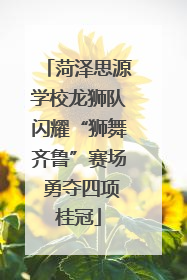 菏泽思源学校龙狮队闪耀“狮舞齐鲁”赛场 勇夺四项桂冠